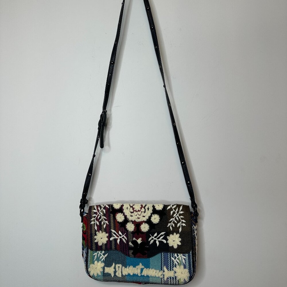 Desigual Multicolor Patchwork Textured Tartan Emb… - image 2